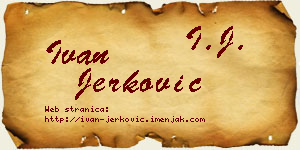 Ivan Jerković vizit kartica